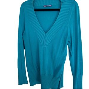 Smart Set Teal V-Neck Sweater